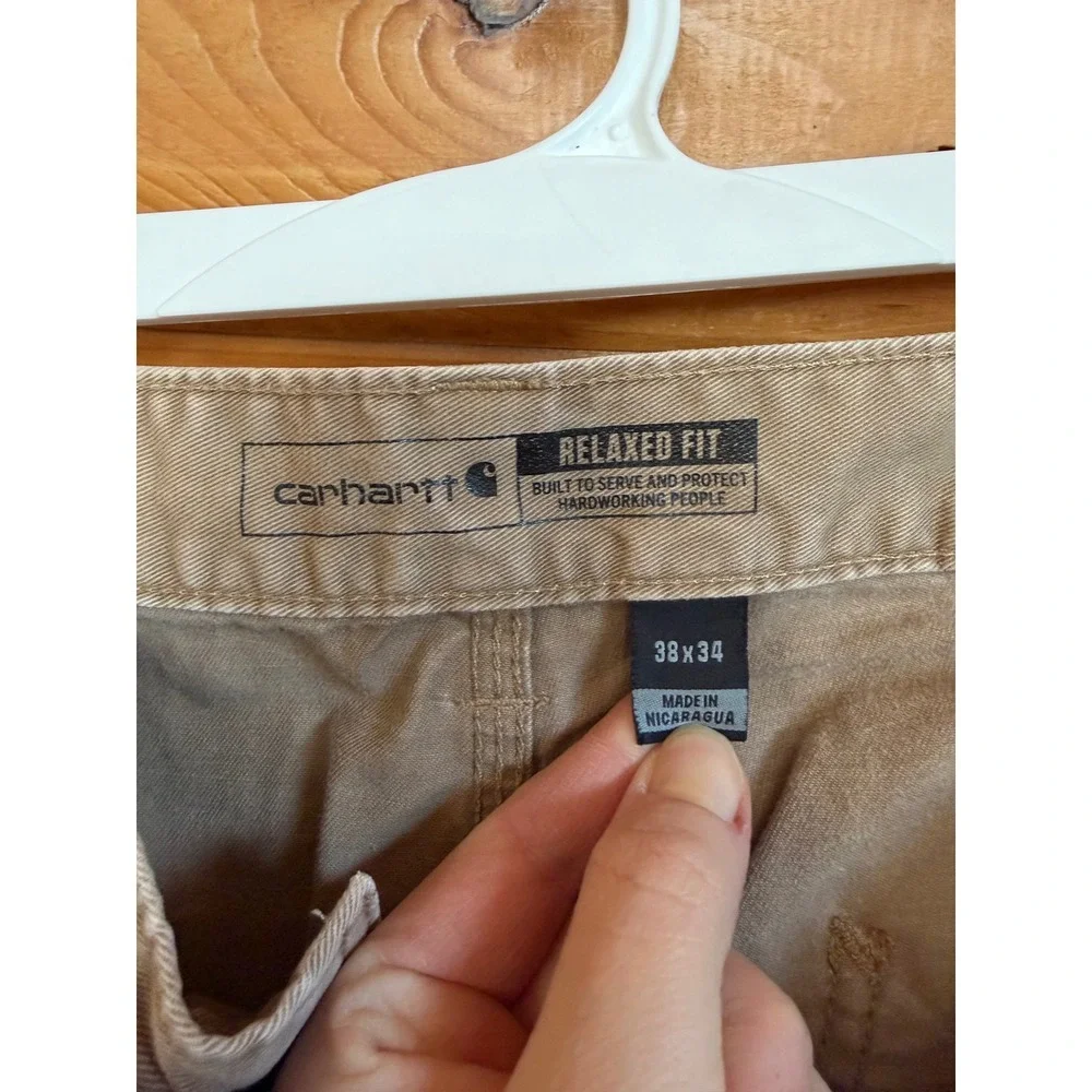 Carhartt Relaxed Fit Twill Utility Work Pant Men's‎ Size 38X34 Worn Stained